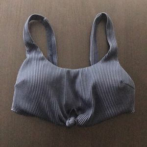 Hollister Ribbed Knotted scoop swim top